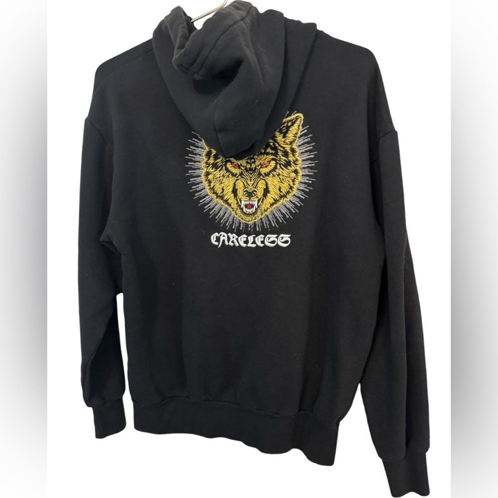 Retro Embroidered Carless Tiger Art Streetwear Men’s Oversized S Hoodie MINTY